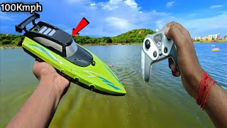 24Ghz Fastest RC Boat Unboxing And Testing [upl. by Gavrilla639]