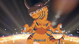 Digimon 2020  Agumon digievoluciona a Greymon sub español [upl. by Aizatsana]