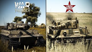 Tiger Tank Comparison  War Thunder vs IL2 Sturmovik Tank Crew [upl. by Florio]