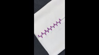 Buttonhole Insertion Stitch Tutorial  Buttonhole Faggot Stitch Tutorial  kaarigari  shorts [upl. by Daiz308]