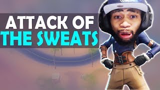 THE SWEATS ARE ATTACKING  DAEQUAN DANCING  I NEED MATS Fortnite Battle Royale [upl. by Elorac190]