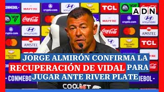 Jorge Almirón confirma la recuperación de Vidal para jugar ante River Plate [upl. by Risser331]