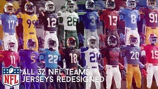 I Redesigned Every NFL Teams Jersey [upl. by Eilraep885]