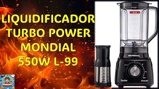 Liquidificador Turbo Power Mondial Preto 550W  L99 FB [upl. by Prakash]