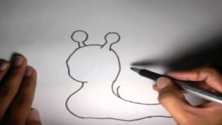 Como dibujar un Caracol l How to draw a Snail [upl. by Meeka]