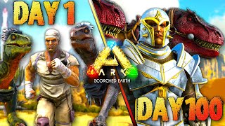 I Survived 100 DAYS in the Deserts of Ark Scorched Earth  THE MOVIE [upl. by Ferrigno346]