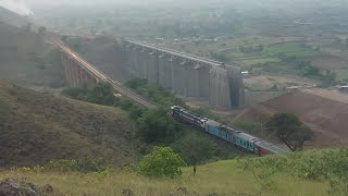 Indian Railway KSR Bangalore City Gandhidham Express Passing The Shindawane Ghat Downwards To Pune [upl. by Pammie696]