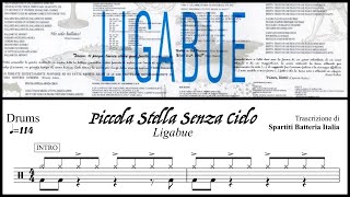 Piccola Stella Senza Cielo  Ligabue drumless  spartito PDF [upl. by Amles]