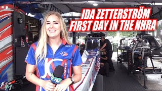 Interview with Ida Zetterström ahead of first NHRA National Event Start [upl. by Mancino234]