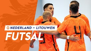 Futsal Nederland  Litouwen  Oefeninterland [upl. by Peppie915]