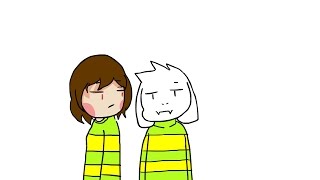 asriel x chara touch  undertale short animation [upl. by Sandeep632]