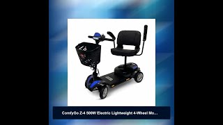 ComfyGo Z4 500W Electric Lightweight 4Wheel Mobility Scooter with Detachable Frame [upl. by Nibroc]