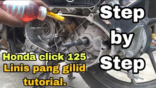 TECHNIQUE CVT CLEANING TUTORIAL HONDA CLICK 125 [upl. by Ynafetse476]