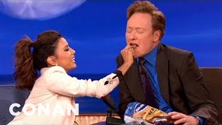 Eva Longorias Search For The Next Great Potato Chip Flavor  CONAN on TBS [upl. by Enailuj]