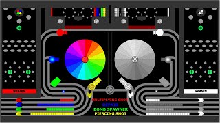 Team Core Destruction 1 Rainbow VS Monochrome  Marble Race in Algodoo [upl. by Stephani]