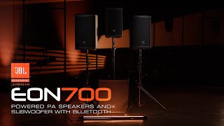 JBL Pro EON700 Powered PA Loudspeakers Quick Look [upl. by Jamilla309]