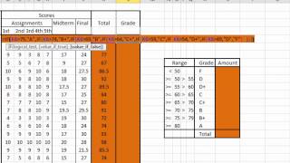 Excel tutorial  How to calculate students grade [upl. by Elimac]