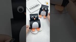 Easy origami Penguin  Paper Craft Ideas shorts [upl. by Wildee]