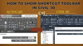 Shortcut toolbar in autocad civil 3d [upl. by Mcbride136]