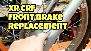 Honda XR100 front brake replacement [upl. by Three306]