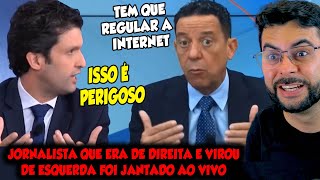 JORNALISTA QUE ERA DE DIREITA E VIROU DE ESQUERDA FOI JANTADO AO VIVO NA JOVEM PAN [upl. by Namreh540]