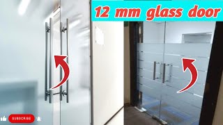 12 mm glass door l handle fitting l how to install glass door l glass fitting l lock fitting [upl. by Olracnaig878]