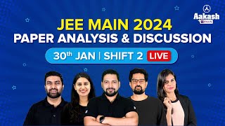 JEE Main 2024 Paper Analysis and Discussion  30th Jan Shift 2 [upl. by Enilraep]