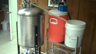 Brewhemoth conical fermenter setup 22 gallon homebrew [upl. by Anirtek]