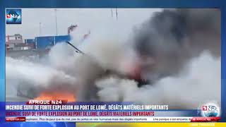 Togo incendie au port du togo [upl. by Giacopo]