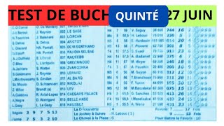 LA TEST DE BUCH LE 27 JUIN 2024 PROGRAMME QUINTÉ DE DEMAIN JEUDI [upl. by Ysle]