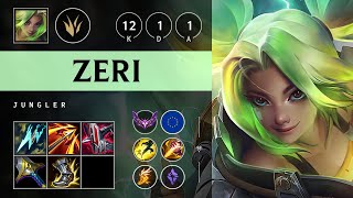 Zeri Jungle vs Jarvan IV Quadra Kill Legendary  EUW Master Patch 1418 [upl. by Zashin]