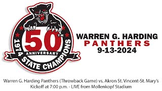 Warren G Harding Panthers throwback vs Akron St VincentSt Marys Sept 13 2024 [upl. by Seeto]