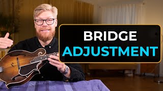 Perfect Your Mandolins Playability  Adjusting String Action Height with an Adjustable Bridge [upl. by Ditter622]