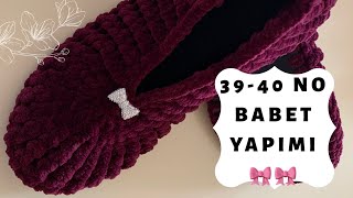 3940 numara kadife ipten babet patik yapımı🦋🌸🎀 [upl. by Eveam]