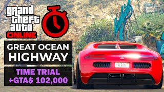 GTA Online Time Trial  Great Ocean Highway Under Par Time [upl. by Alekahs898]