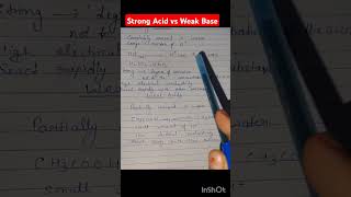 strongacidweakbaseacidbasesandsalt chemistry science youtubeshort [upl. by Abernathy512]