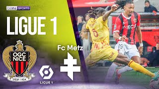 Nice vs Metz  LIGUE 1 HIGHLIGHTS  012724  beIN SPORTS USA [upl. by Elocan]