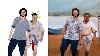 Hanuman movie  Telugu songs  Pulamme pilla song  Prasanth Varma  TejaSajja  Drawing meme [upl. by Notyarb972]