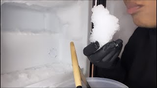 FLAKY ORIGINAL FREEZER FROST  ASMR ICE EATING [upl. by Lacim]