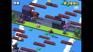 HOW TO UNLOCK THE SECRET MERLIN CHARACTER IN CROSSY ROAD CROSSY tips [upl. by Akinhoj]