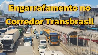 Engarrafamento no Corredor Transbrasil brt bus onibusbr avenidabrasil busrapidtransit onibus [upl. by Yvonner]