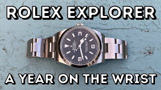 ROLEX EXPLORER  A YEAR ON THE WRIST REVIEW [upl. by Fredrika74]