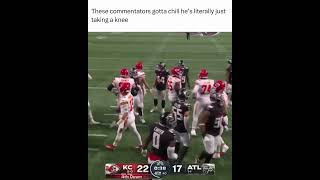 Commentators glazing Mahomes for taking a knee 💀 [upl. by Bryana]