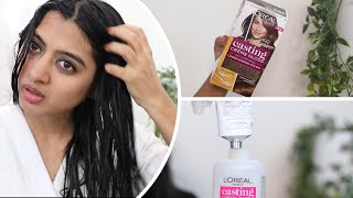 How to Use Loreal Hair Color at Home  LOréal Paris Casting Crème Gloss Ultra Visible Hair Color [upl. by Anivlac633]