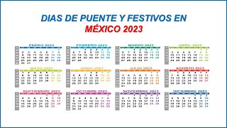 DIAS DE PUENTE Y FESTIVOS EN MÉXICO 2023 [upl. by Aniloj]