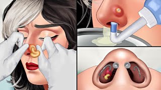 Asmr Nose worm removal  asmr animation [upl. by Dom]