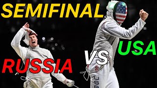 Tokyo 2021 Semifinal USA v Russia  Olympic Fencing  Mens Foil Team Highlights [upl. by Zednanref159]