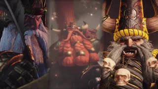 Dwarfs and Chaos Dwarfs Lord Select Screens  Total Warhammer III [upl. by Enyahs23]