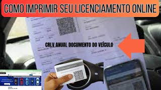 Imprimir Documento do Veículo site Detran Lincenciamento 2024 Online [upl. by Ursas]