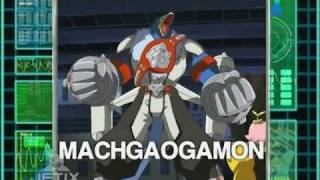 Digimon Data Squad  Gaomon warp digivolve to MachGaogamon [upl. by Aiuhsoj]